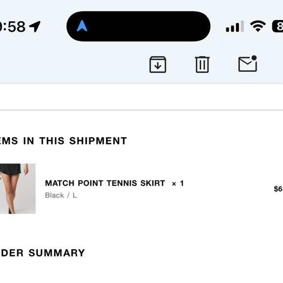 Alo BLACK match point tennis skirt - Picture 2 of 2